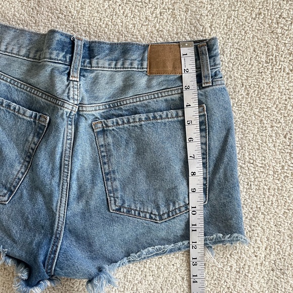 Aeropostale boyfriend Light Blue Distressed Jean Shorts size 10 summer vacation - Picture 4 of 7